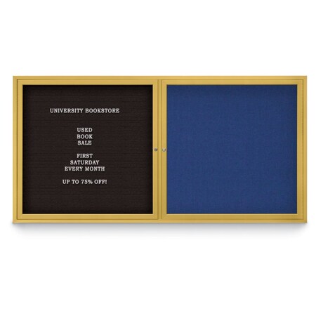 United Visual Products Corkboard, Keylime/Gold, 72"x36" UV407PLUS-GOLD-KEYLIME